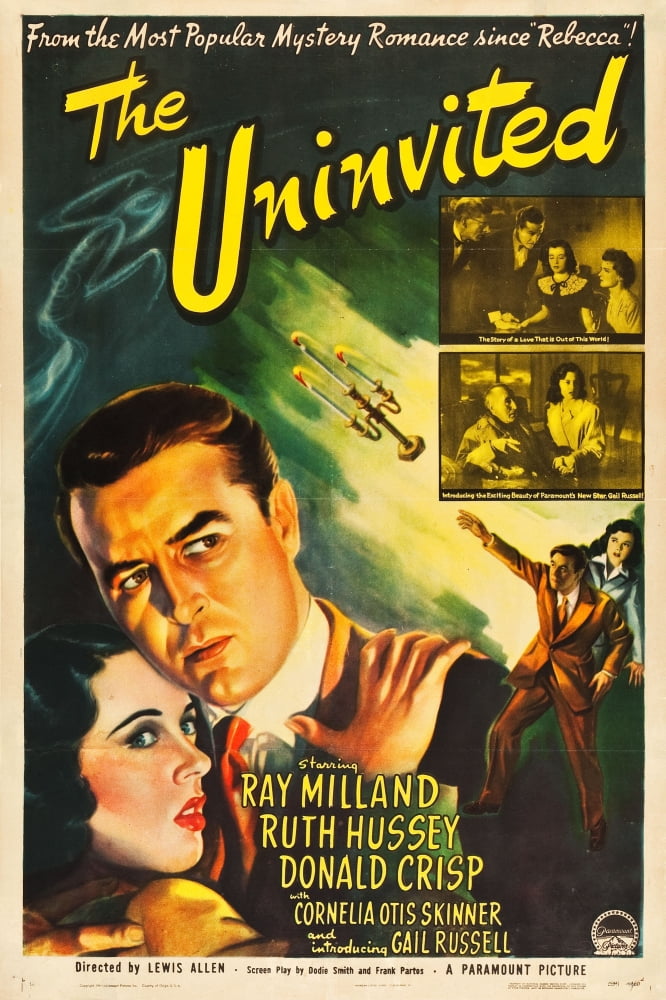 The Uninvited movie poster masterprint featuring classic horror imagery.
