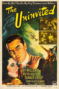 The Uninvited movie poster masterprint featuring classic horror imagery.