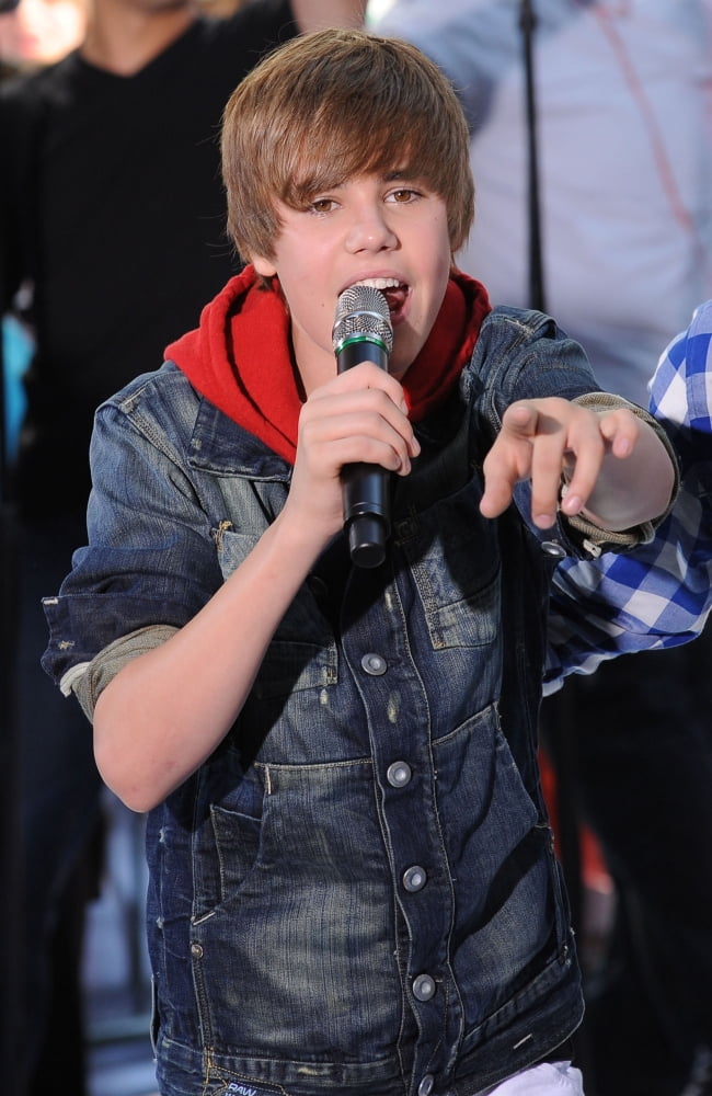 Justin Bieber NBC Today Show concert poster print at Rockefeller Plaza.