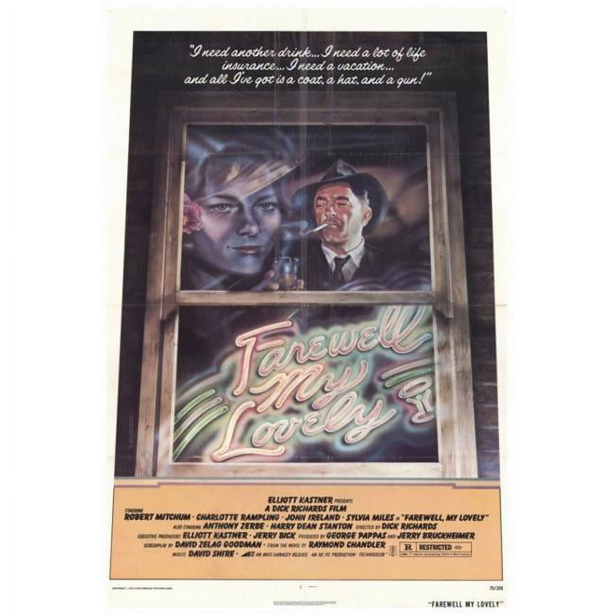 Farewell My Lovely Movie Poster Print 27x40 inches