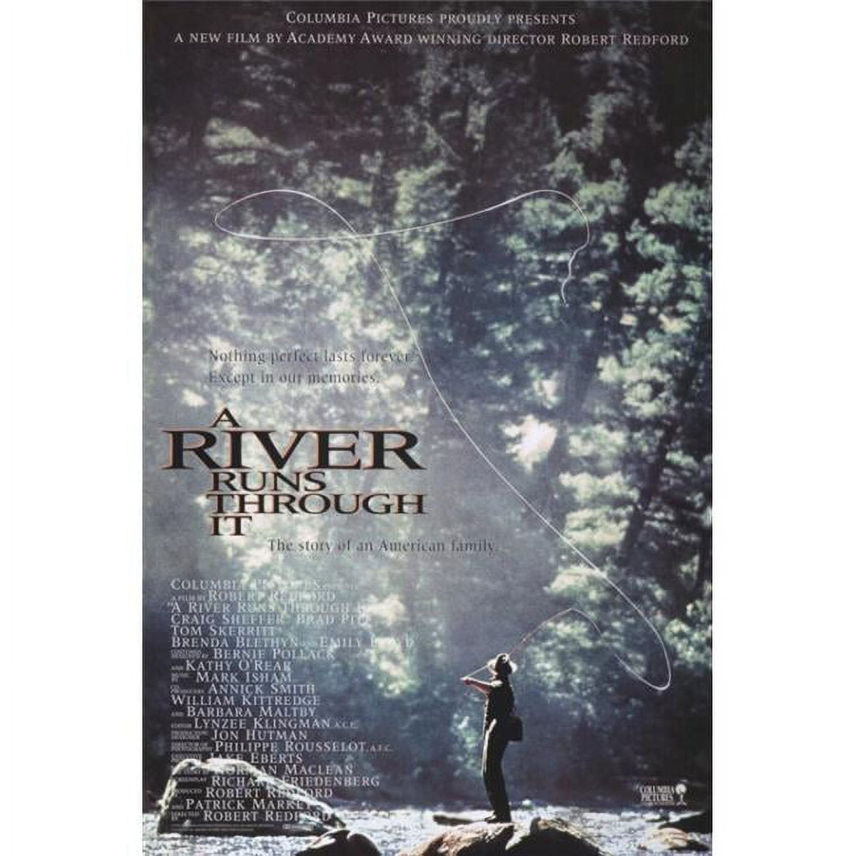 A River Runs Through It movie poster print in 11x17 size.