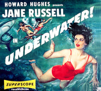 Underwater movie poster featuring Jane Russell from 1955