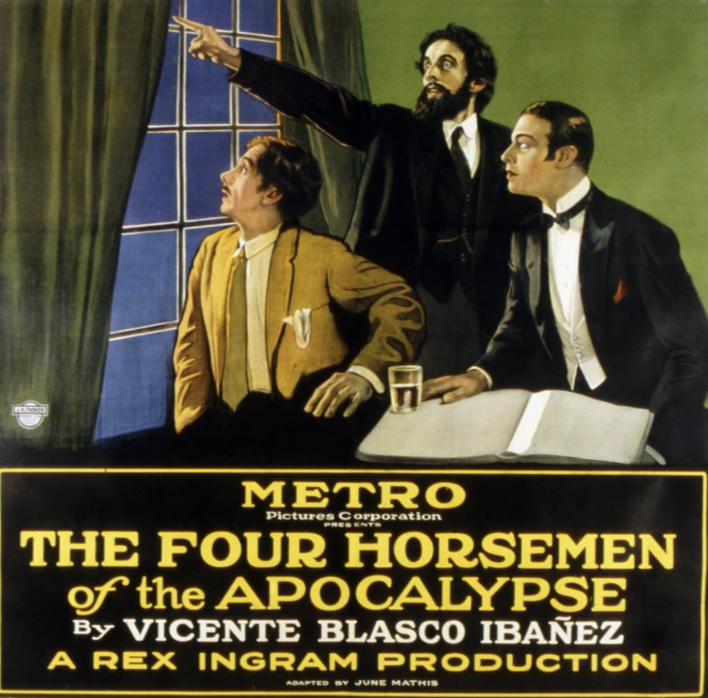 The Four Horsemen of the Apocalypse Movie Masterprint Poster featuring Rudolph Valentino