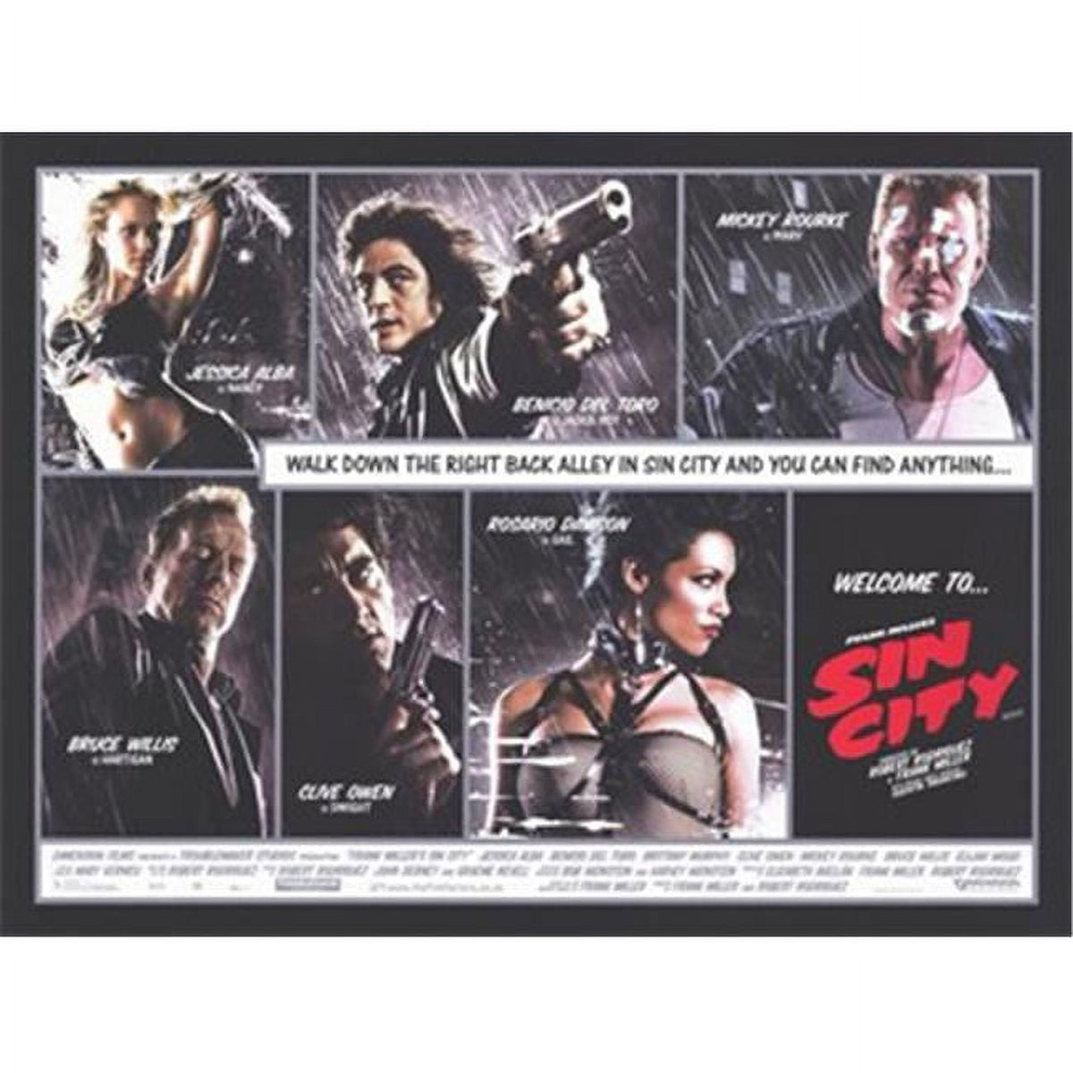 Sin City movie poster in 17x11 size - iconic film art print.