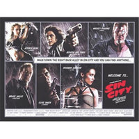 Sin City movie poster in 17x11 size - iconic film art print.