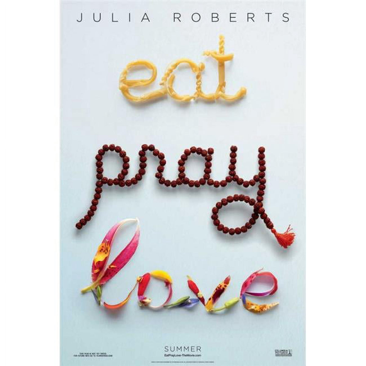 Eat Pray Love Movie Poster Print showcasing vibrant colors and inspirational themes.