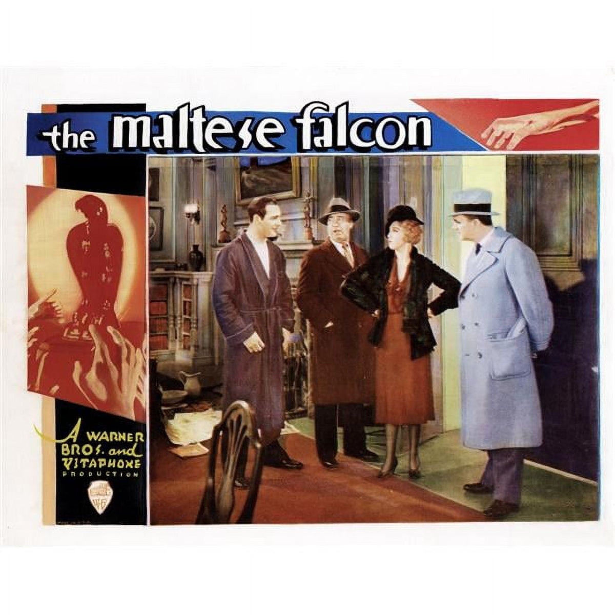 The Maltese Falcon movie masterprint poster featuring Ricardo Cortez, Bebe Daniels, and more.