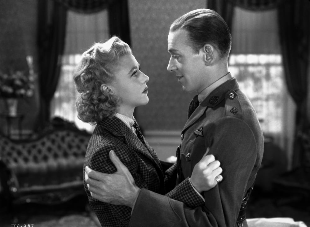 Fred Astaire and Ginger Rogers holding each other's arms photo print