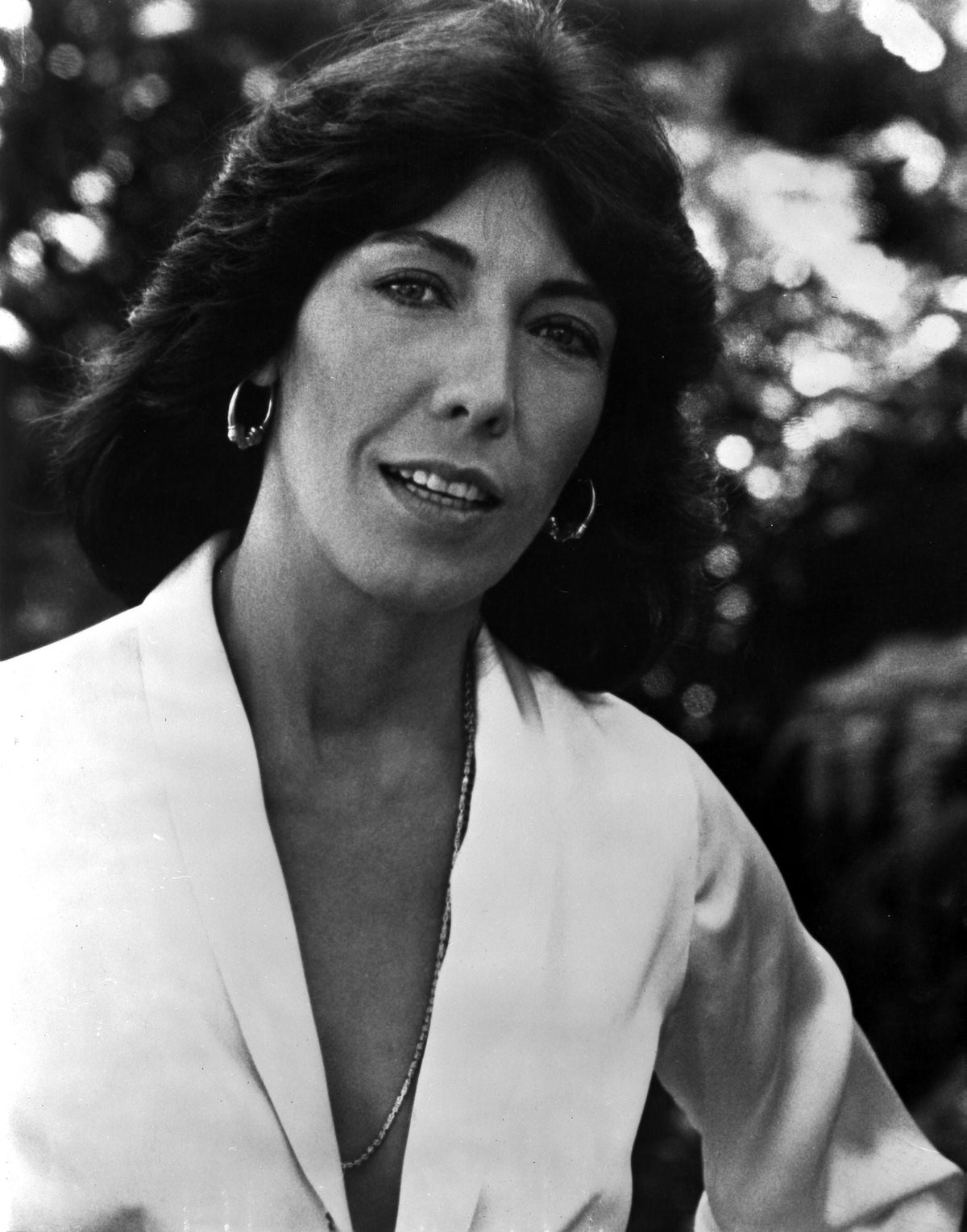 Lily Tomlin classic portrait photo print with hook earrings
