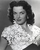 Jane Russell posing in a white lace top short sleeve dress photo print
