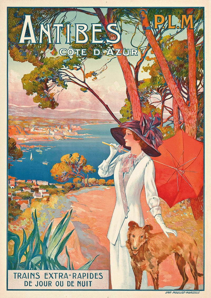 Antibes Côte d'Azur vintage poster print by David Dellepiane