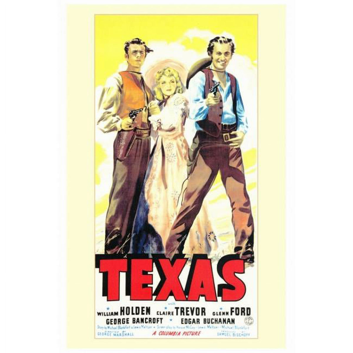 Texas Movie Poster Print showcasing classic film artwork.