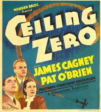 Ceiling Zero 1936 movie poster featuring Pat O'Brien and James Cagney.
