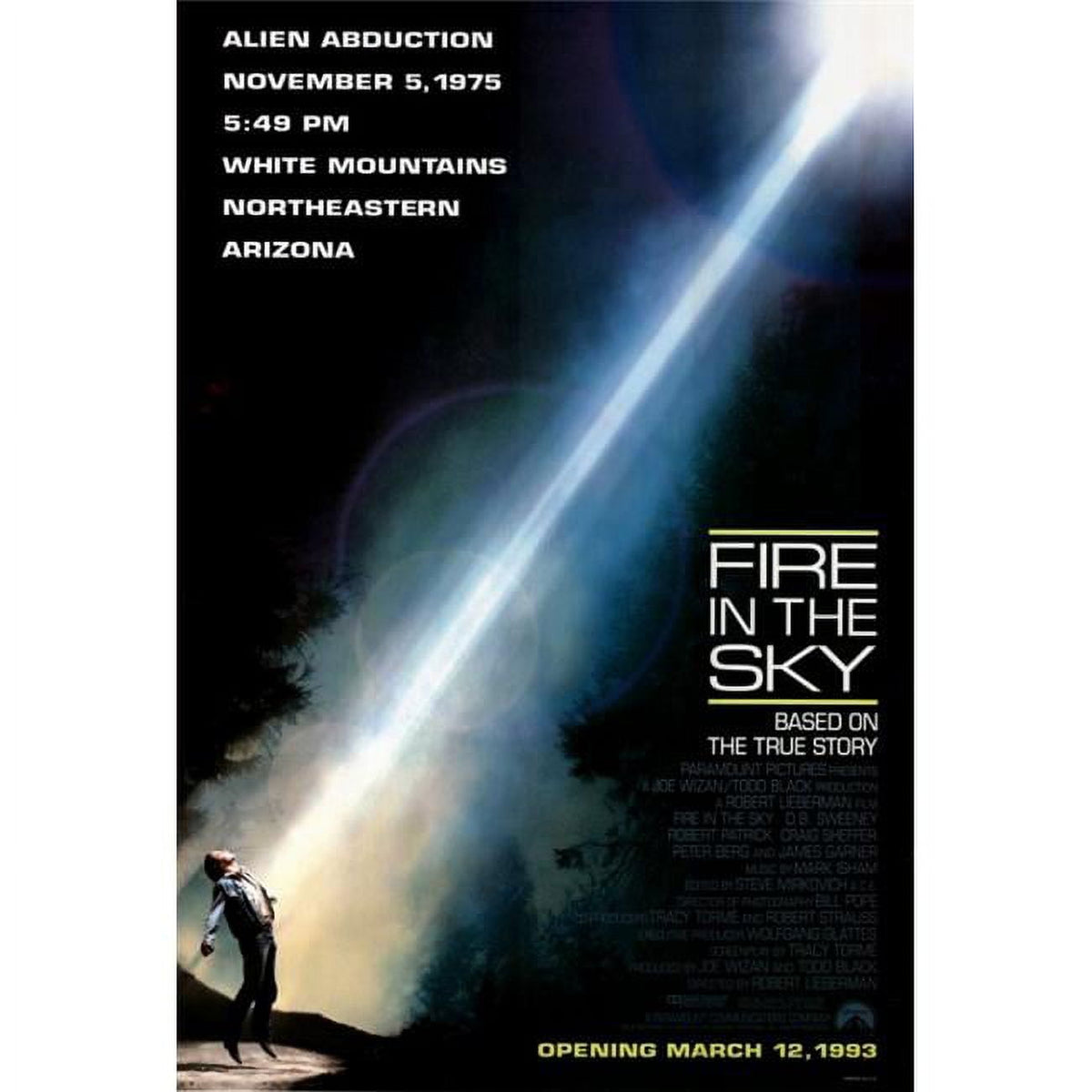 Fire in the Sky Movie Poster Print showcasing extraterrestrial themes