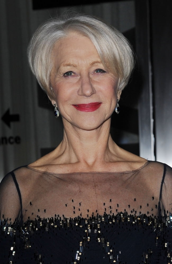 Helen Mirren photo print at Woman in Gold screening, MoMA, 2015.