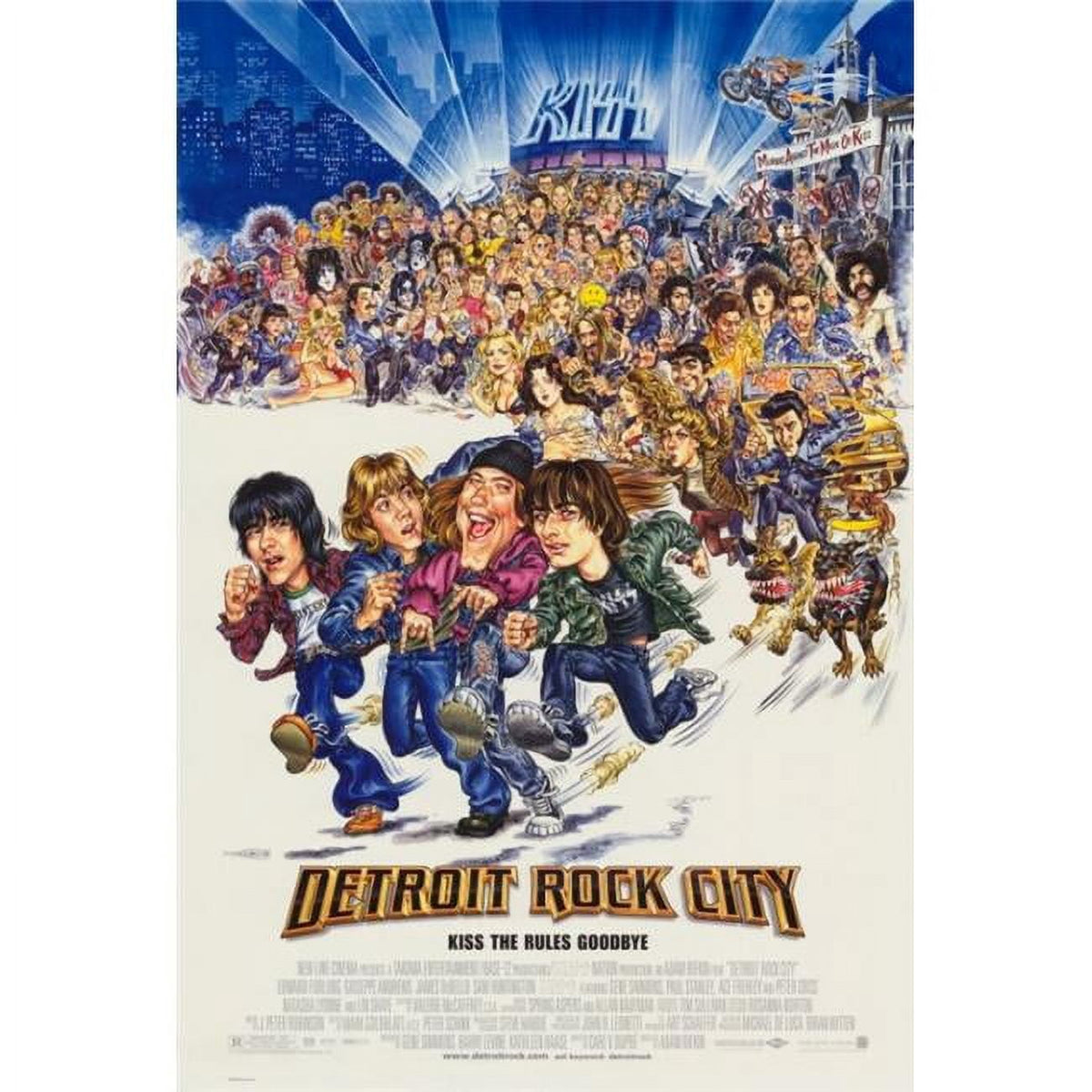 Detroit Rock City Movie Poster Print showcasing vibrant rock and roll imagery.