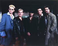 NSYNC group photo print featuring the band in stylish coats.