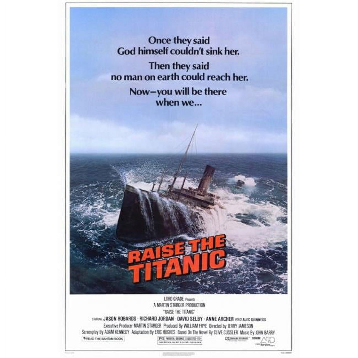 Raise the Titanic movie poster print 27x40 inches