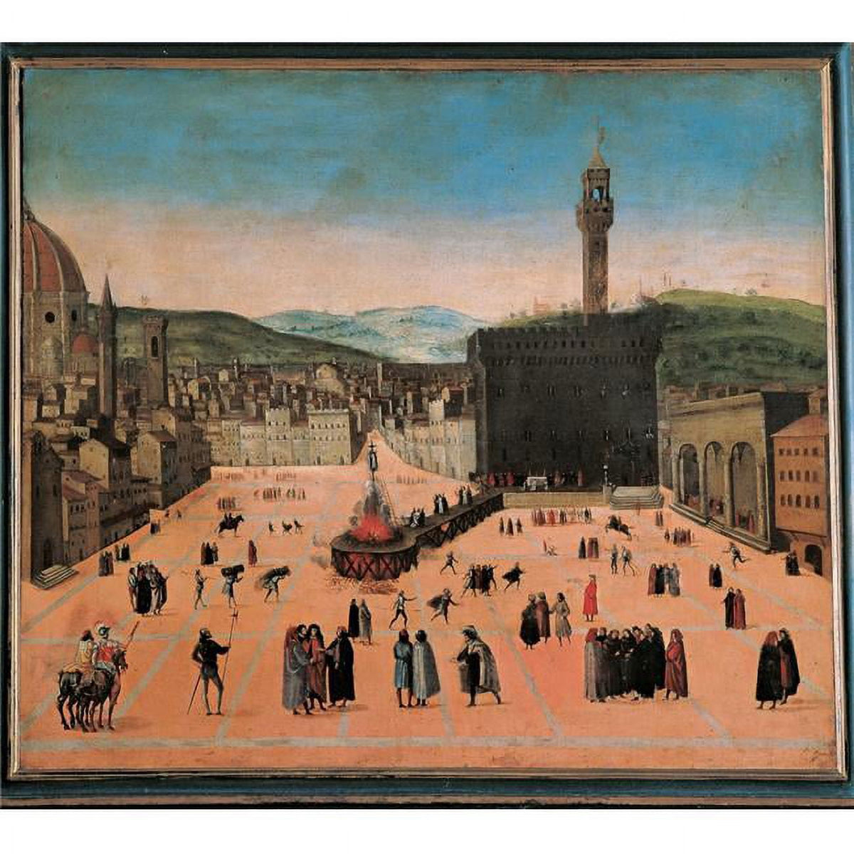 Torture of Savonarola in Piazza Della Signoria poster print
