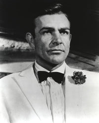 Sean Connery portrait in white tuxedo photo print