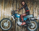 Doug Henning Riding a Motorbike Photo Print - 10x8