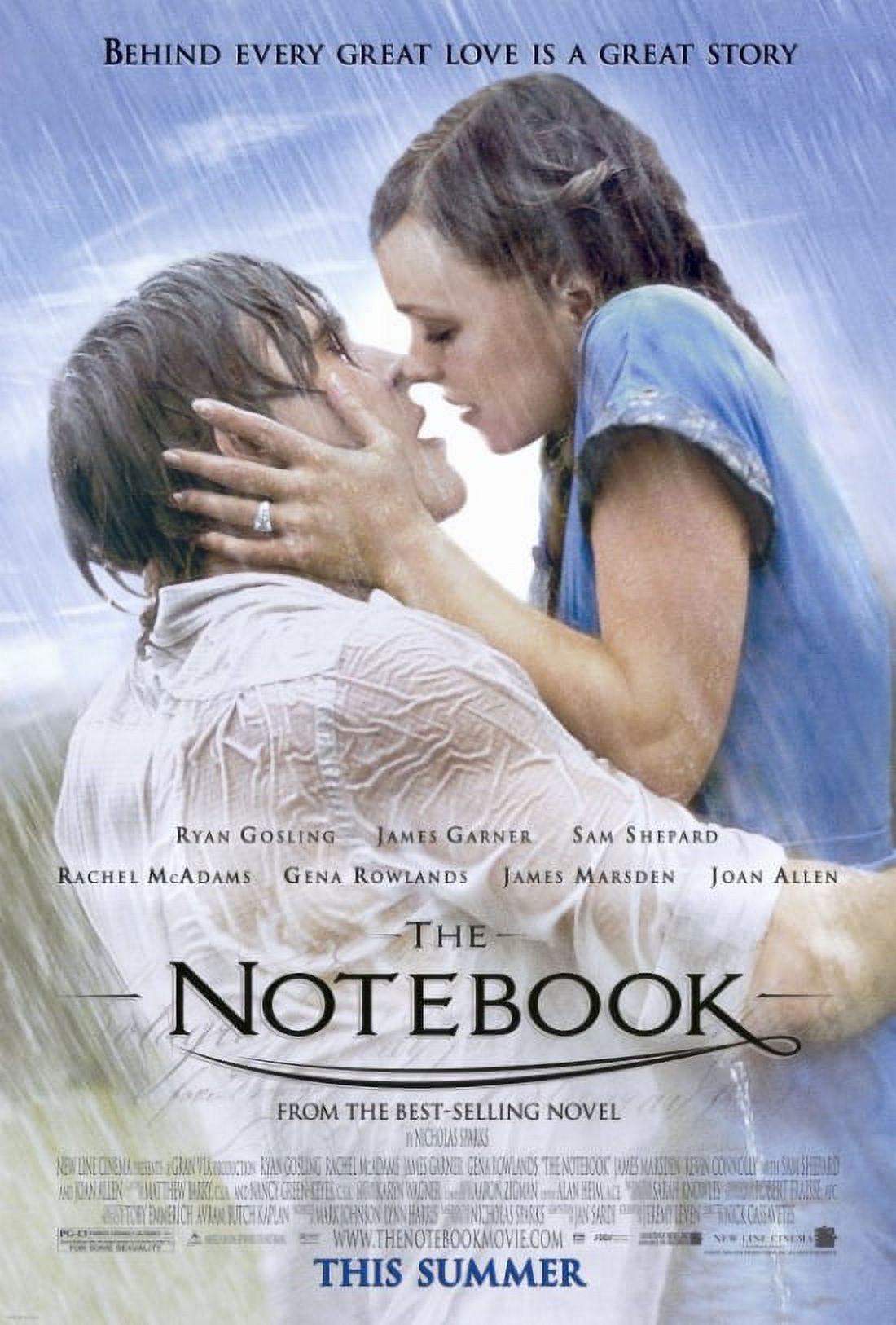 Notebook movie poster print in 11x17 size.