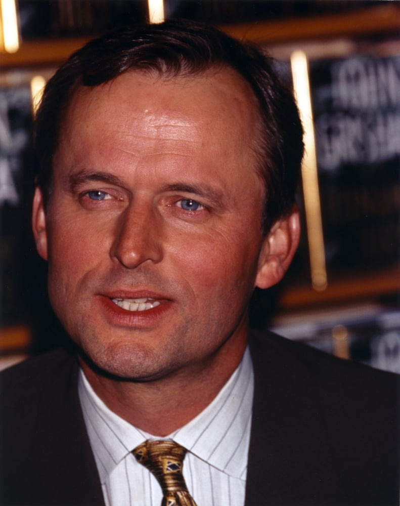 John Grisham portrait photo print in black coat, available in multiple sizes.