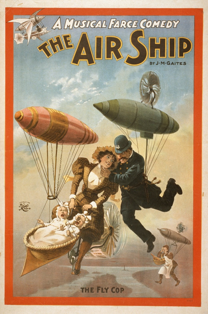 The Air Ship Musical Farce Comedy Poster Print (1898)