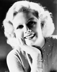 Jean Harlow portrait in grey long sleeve dress photo print.
