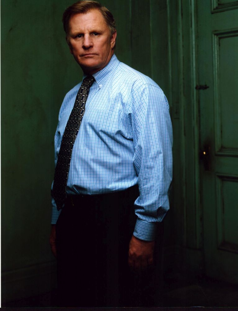 Gordon Clapp photo print in blue shirt, hallway setting, 8x10