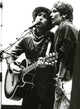 Bob Dylan and Joan Baez performing on stage in Hamburg photo print