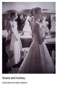 Grace Kelly and Audrey Hepburn iconic photo print