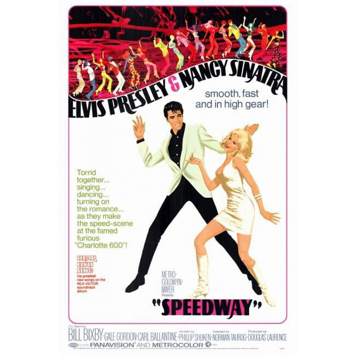 Speedway Movie Poster Print - vibrant racing art for home decor.