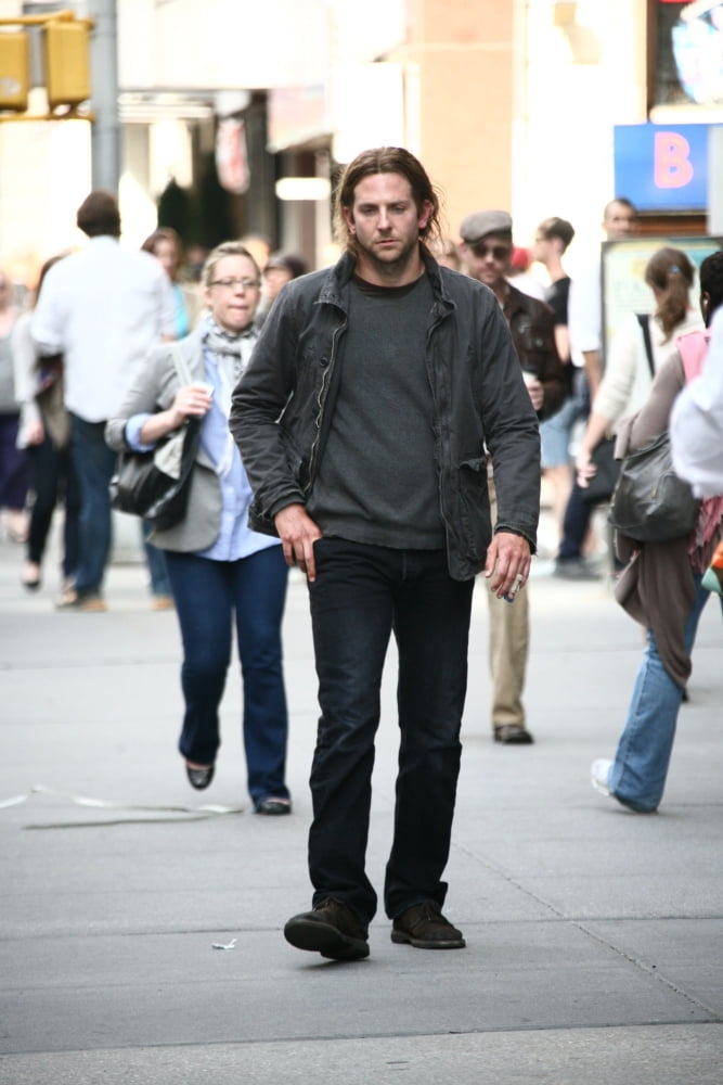 Bradley Cooper on location for Limitless film shoot in Manhattan, photo by Chris Cole.