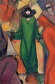 The Green Domino Art Print by Albert Bloch - vibrant artwork