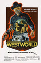Westworld Yul Brynner movie masterprint poster, featuring James Brolin and Richard Benjamin.