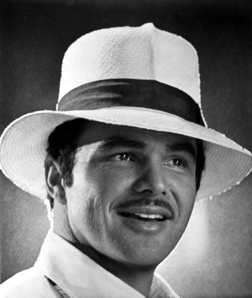 Burt Reynolds wearing a hat photo print, classic cinema art.