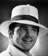 Burt Reynolds wearing a hat photo print, classic cinema art.