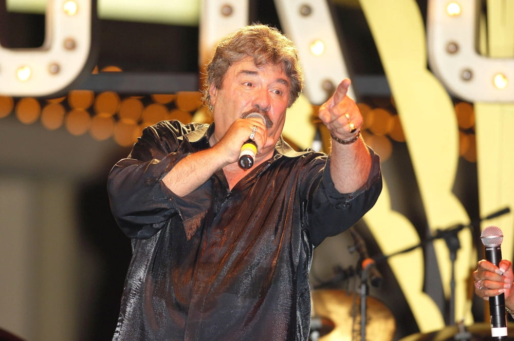 Tony Orlando on stage during The Grove Summer Concert Series in 2005 poster print.