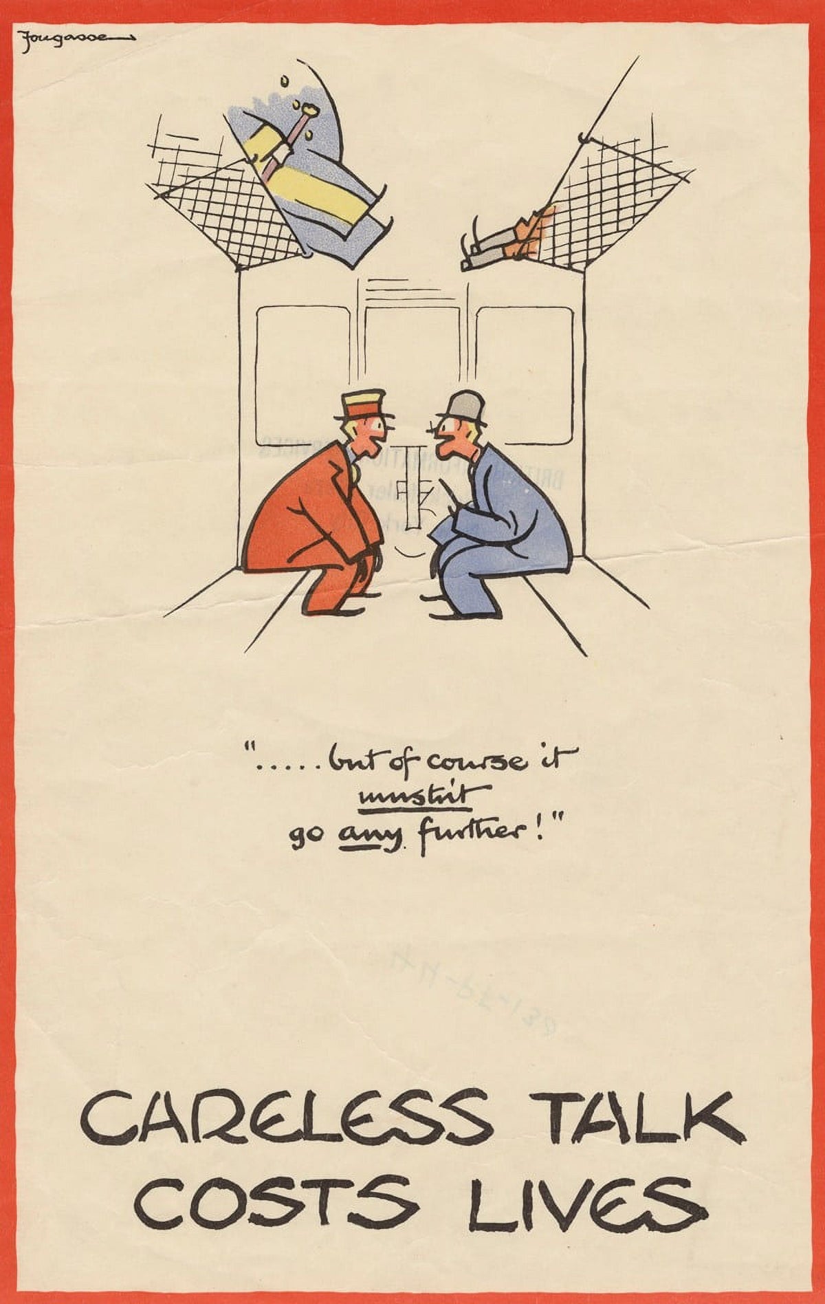 Careless Talk Costs Lives motivational poster print.