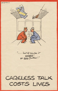 Careless Talk Costs Lives motivational poster print.