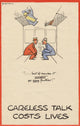 Careless Talk Costs Lives motivational poster print.