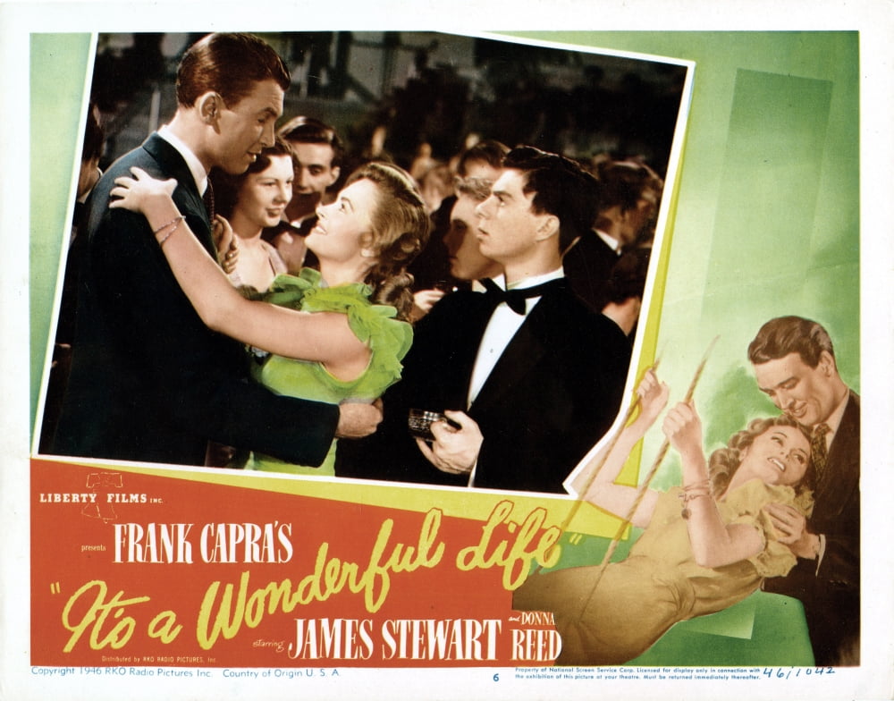 It's A Wonderful Life Movie Poster Masterprint showcasing vibrant colors and classic movie charm.