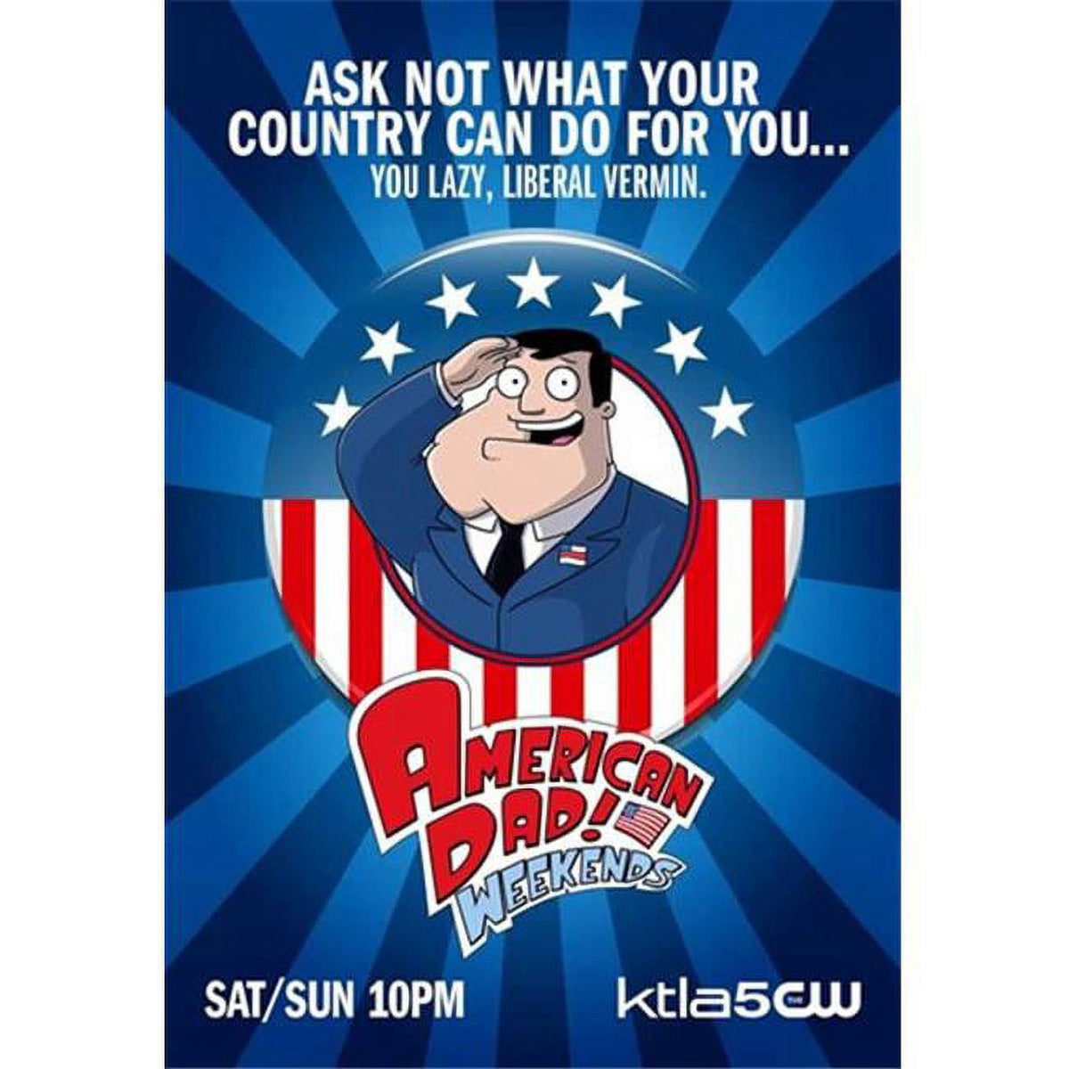 American Dad Style B Movie Poster 11x17 featuring animated characters.