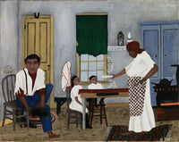 Sunday Morning Breakfast art print by Horace Pippin, showcasing a cozy breakfast scene.
