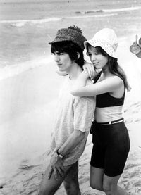 George Harrison and Patti Hansen beach photo print