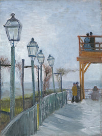 Vincent van Gogh's Terrace and Observation Deck at the Moulin de Blute-Fin art print