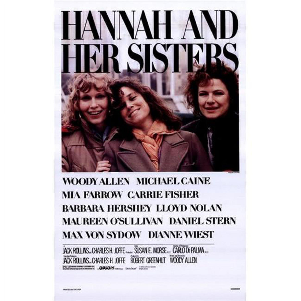 Hannah and Her Sisters Movie Poster 11x17 print showcasing iconic film art.