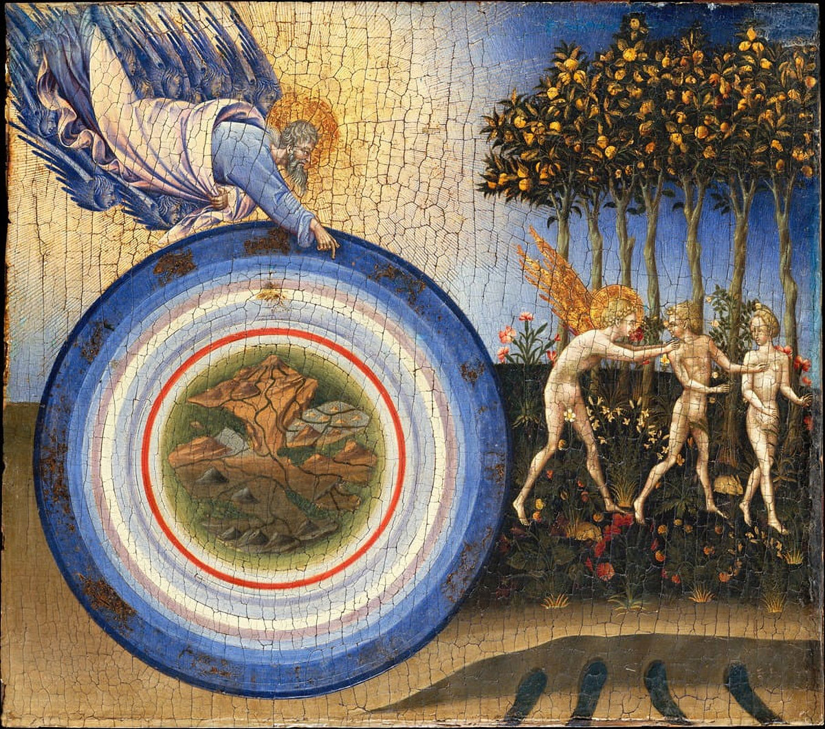 The Creation of the World and the Expulsion from Paradise Poster Print by Giovanni di Paolo
