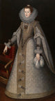 Queen Margaret of Spain poster print by Andres Lopez Polanco, fine art print, early 17th-century portrait.